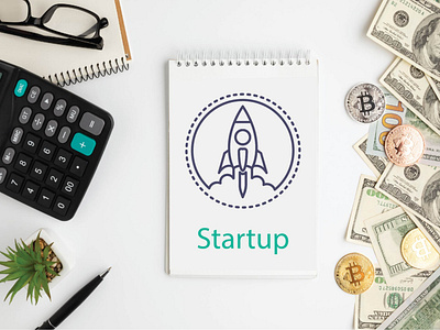 Startup company vector icon company design icons illustration logo rocket startup ui vector