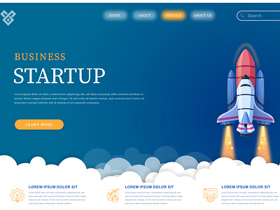 Startup business company landing page