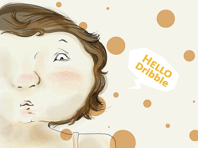 HOLA! character digital painting hello hello dribbble illustration welcome