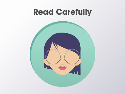 Read Carefully icon illustration librarian vector