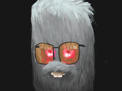 fullbeard creature glasses hairy illustration