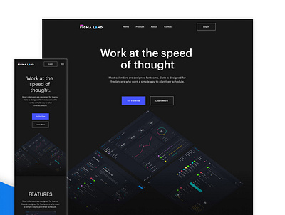 Figma Startup Product Template design resources figma freebies landing page