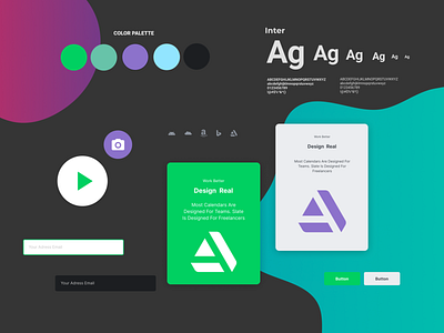 Figma Landing page design kit #6 color palette design resources design system figmadesign freebies landing page typography ui components ui kit