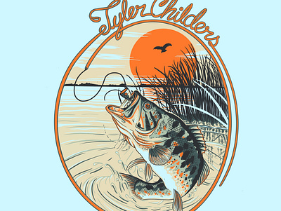 Tyler Childers bass apparel design band art design illustration merchandise tyler childers