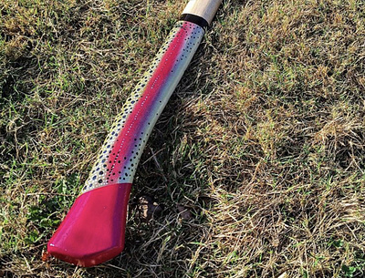 Trout axe handle axe fish art handpainted