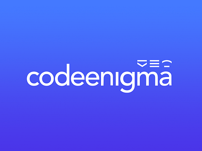 The new Code Enigma logo design glyphs gradients logo rebranding