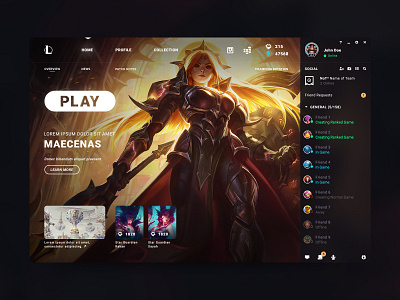 League of Legends Launcher concept