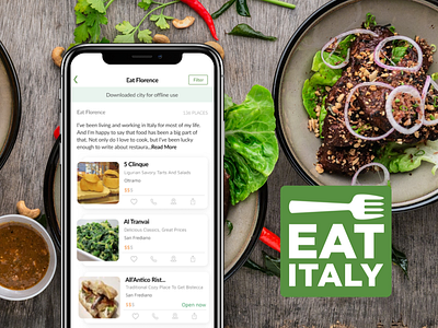 Location + Food App UI - iOS & Android