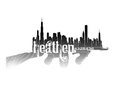 Heathen4328436 4328436 chicago city design digital art gun heathen illustration logo music skyline stencil t shirt text typography