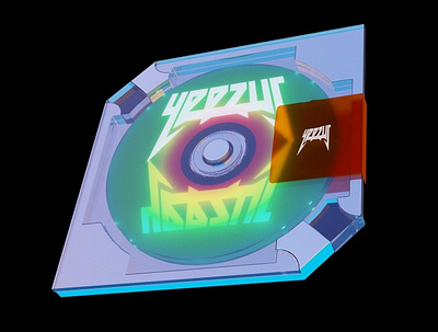 Yeezus CD 3d blender graphic design kanye yeezus
