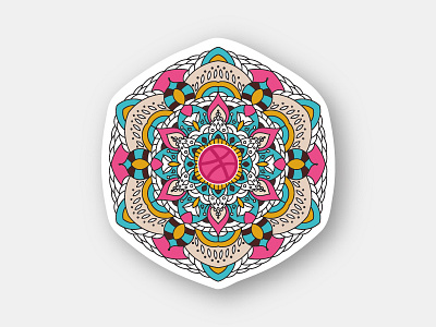 Dribbble - dream, relax, enjoy! dribbble giveaway logo pink sticker mule mandala