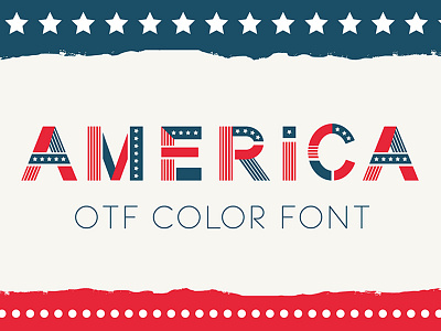 America otf color font alphabet america font fontself typeface usa