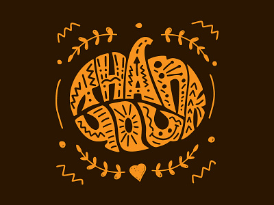 Thanksgiving lettering design illustration lettering pumpkin thanksgiving typography vector