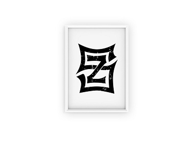 ZS branding design handlettering lettering lettering art logo monogram typography vector