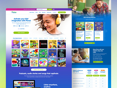 Pinna Website design entertainment product ui ux website