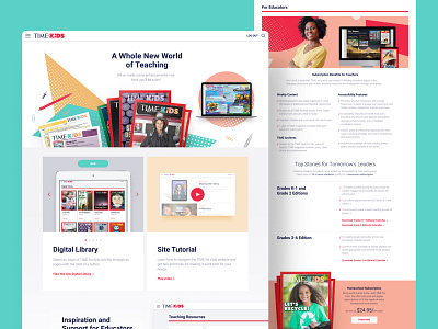 TIME for Kids Website design product ui ux website