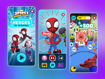 Disney's Marvel Spidey AR Experience design entertainment kids mobile product ui ux