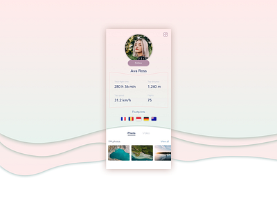 #daily UI 006 User Profile drone app minimalism minimalist mobile mobile app pastel photos simplicity ui user experience user interface user profile ux