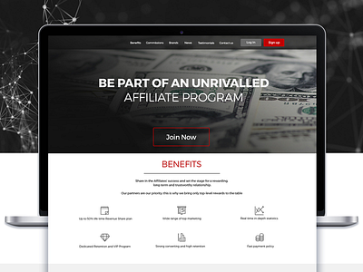 Corporate Landing Page affiliate corporate design landing page ui ux uxui web