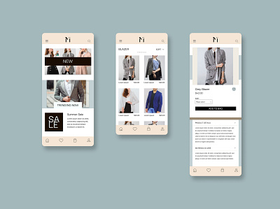 Clothing Store App app design graphic design logo ui ux