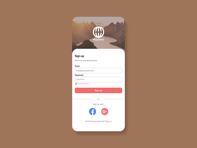 Daily UI #1 - Sign Up app dailyui design ui