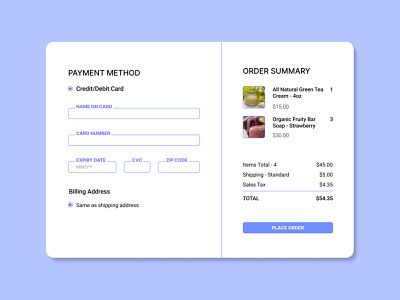 DailyUI #2 - Credit Card Checkout