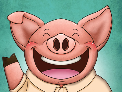 Hi My Name is Kris P. Bacon animal design funny illustration pig pun