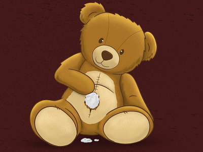 Man I'm Stuffed animal bear design illustration teddybear