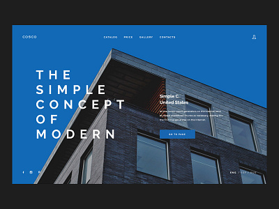 Cosco UI Kit architecture clean minimalistic modern template ui kit web design