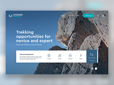 Trekking Landing Page dailyui design home interface landingpage mockup trekking ui web