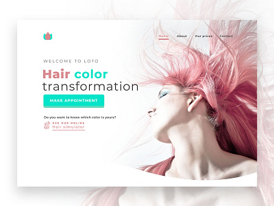 Daily UI #003 Landing Page app call color dailyui hair web website