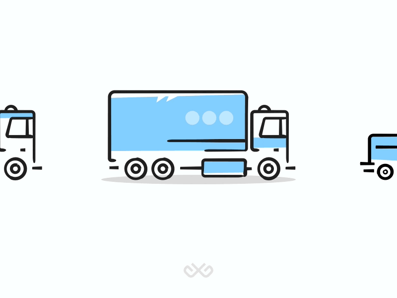 Delivery Cars Icons animation blue car delivery icon icons lorry outline vector web