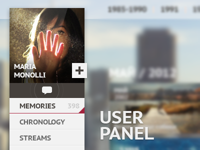 User Panel clean memories minimalistic panel user