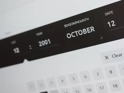 Datepicker Tuffle clean datepicker metro ui minimalistic tuffle typography