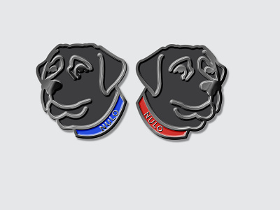 Max & Yogi Enamel Pins black labs dog enamel pins illustration labrador mock up