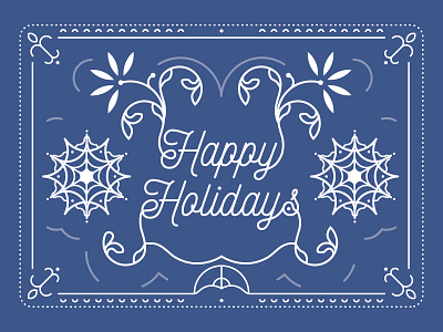 Holiday Card 2018 card christmas fillagree holiday illustration script snowflake