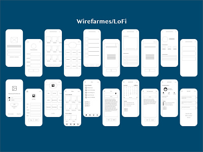 UX UI Wireframes - Pet Memoir App design mobile design ui ux ux research wireframes