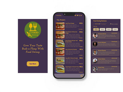 UX UI Mobile App Design for Food Swing adobe xd design mobile app design mobile design ui ui design ux ux research