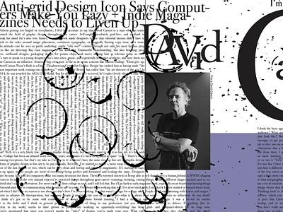 Spreads in the style of David Carson design graphic design typography