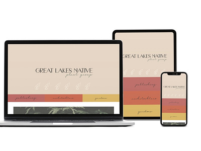 Great Lakes Native Plant Group website design design graphic design typography