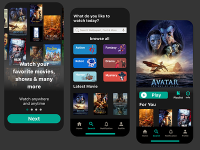 Film streaming app | Mobile app