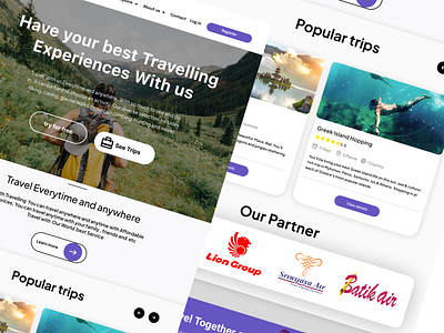 Travel ONE - Travelling Agency Web | Web design ui web design