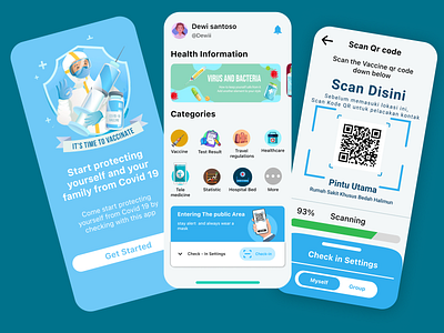 Vaccination Checker App | Mobile app ui
