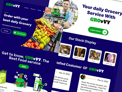 GROvVY - Grocery store | Web design web design