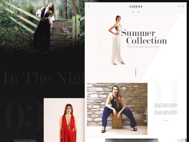 Fashion Website Lookbook Mock fashion website interface web ux ui website product clean lookbook fashion