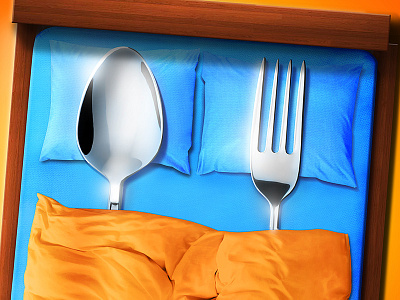 Cafe-Hotel bed cafe fork hostel hotel motel sleep spoon