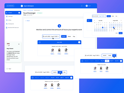No-code Marketplace - The Timesheet Page design product design project timesheet track ui ux