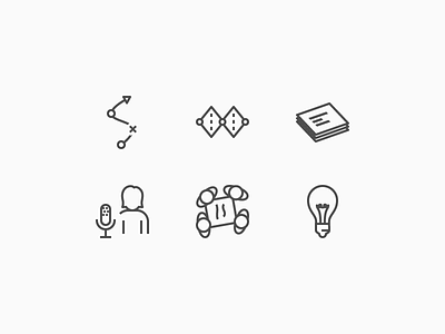 Process icons agile card sort design design process double diamond iconography icons ideation interview process process icons workshop