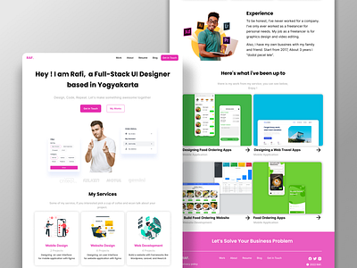 Design UI Website Portofolio Rafiqul Huda app branding design graphic design illustration logo typography ui ux vector