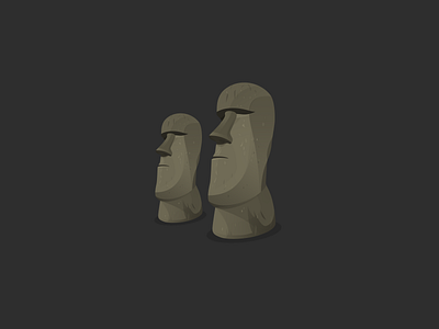 Easter Island flat icon